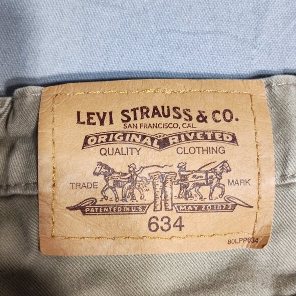 Vintage Levi's 634 white tab jeans men's size 33X32 cream colour, straight relax - Picture 5 of 12